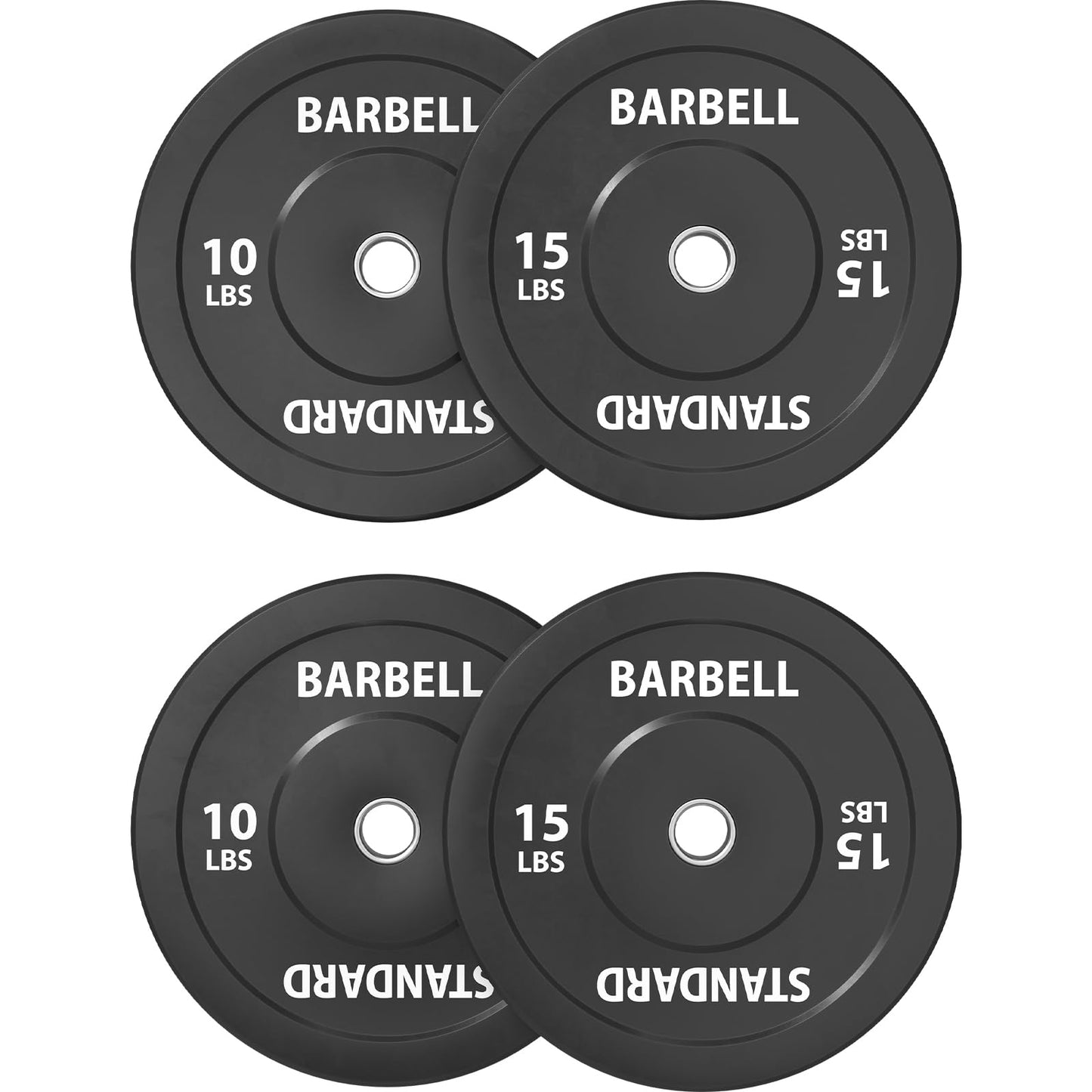 Mikolo Olympic Weight Plates 2-Inch Rubber Weight Plates with Steel Insert Bumper Plates for Strength Training Weight Plate Set (25LBPair)